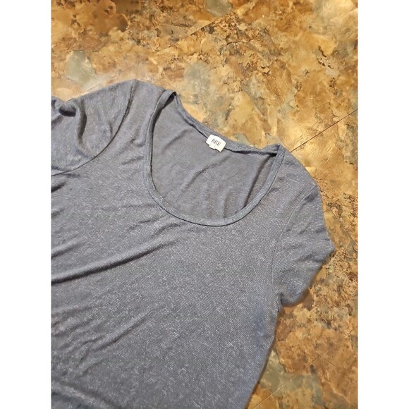 BKE gray medium short sleeve shirt Rayon/poly. Flowy (A201) - Picture 2 of 7